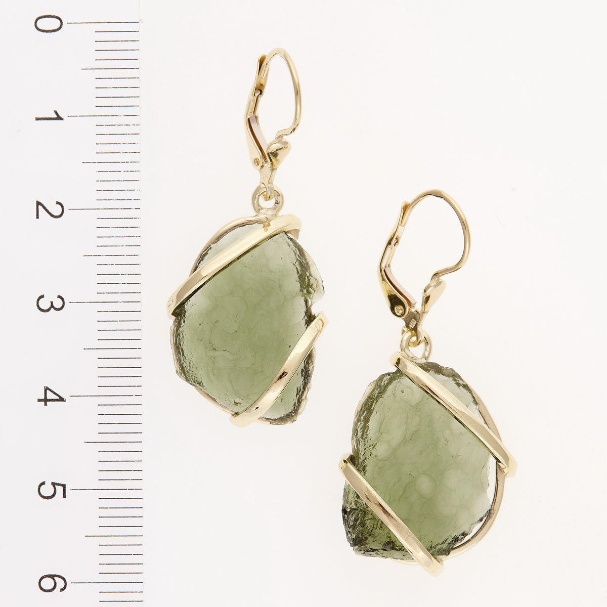 Orecchini d'oro con Moldaviti 3815