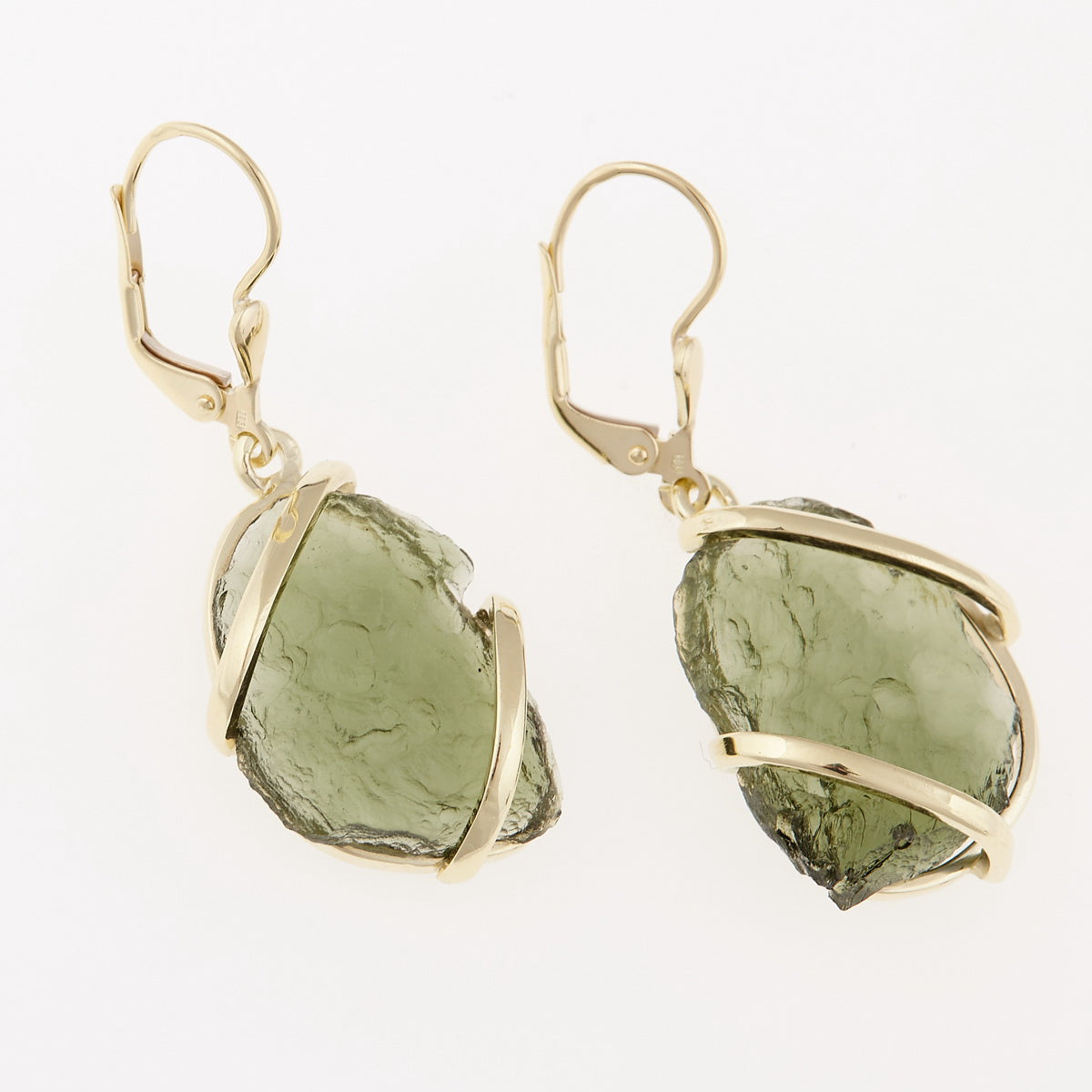 Orecchini d'oro con Moldaviti 3815
