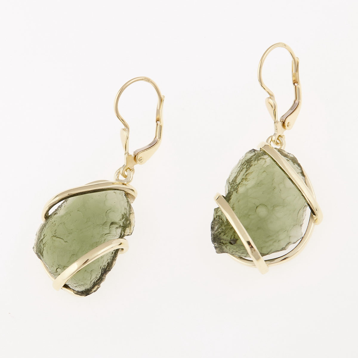 Orecchini d'oro con Moldaviti 3815