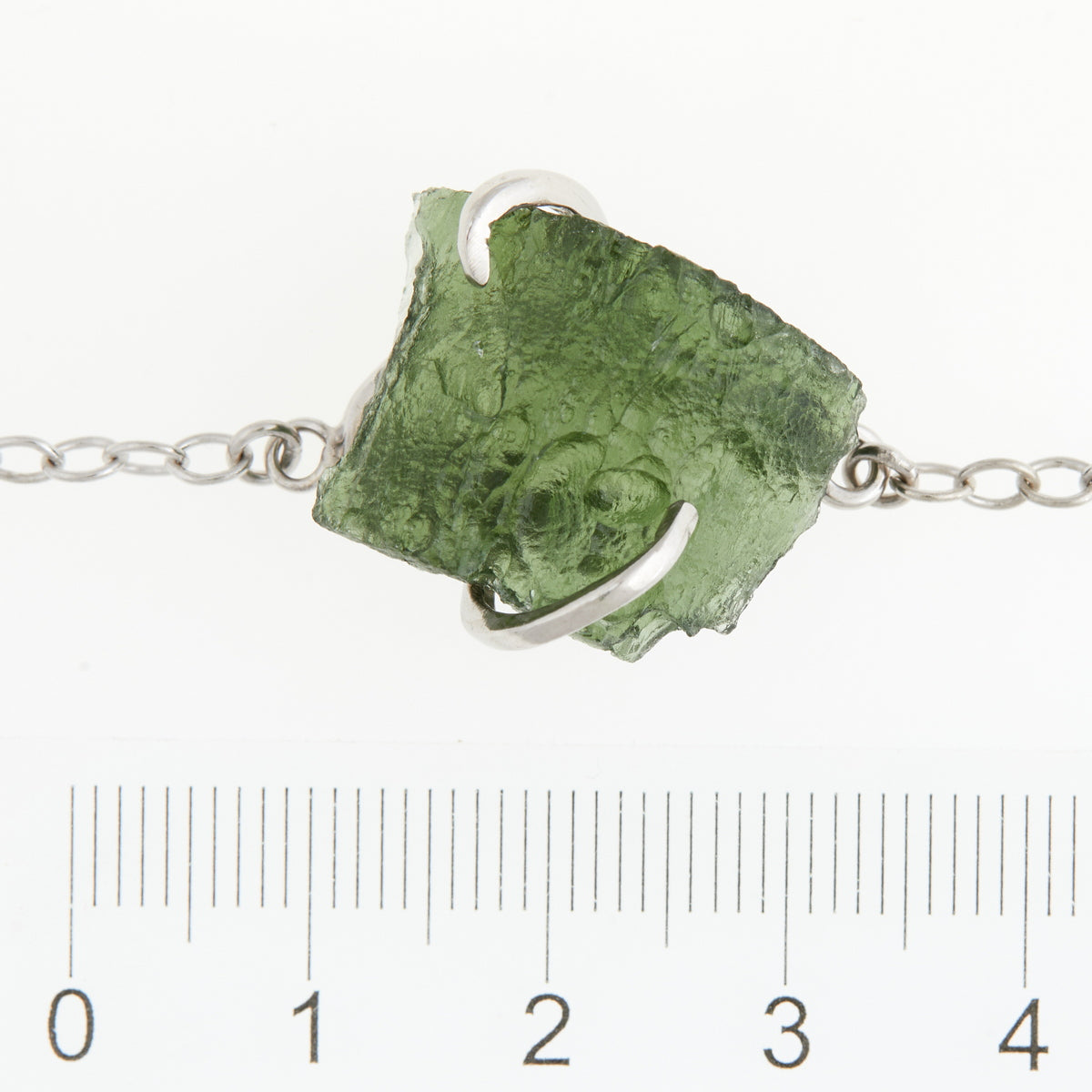 Bracciale in argento con Moldavite 8629