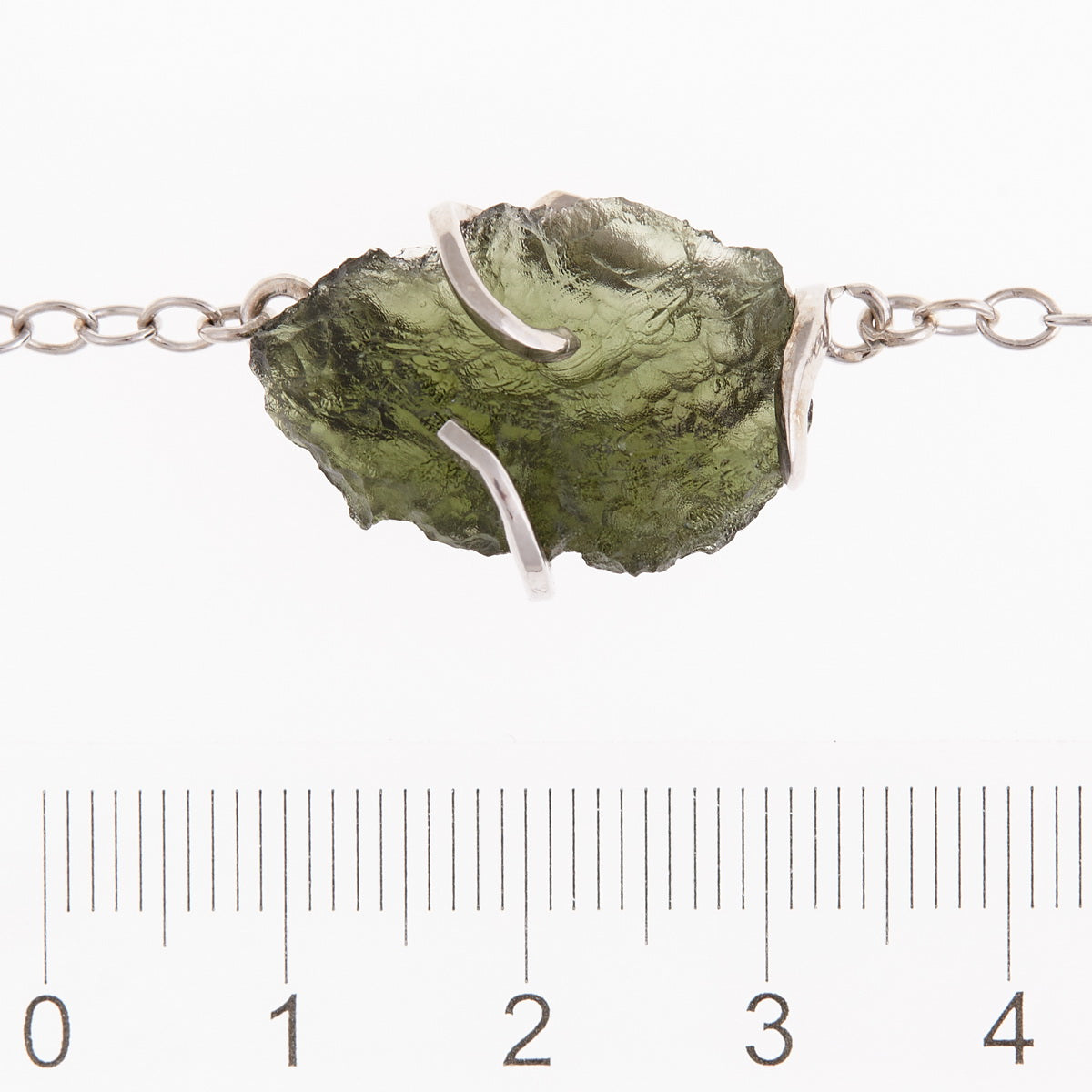 Bracciale in argento con Moldavite 8636