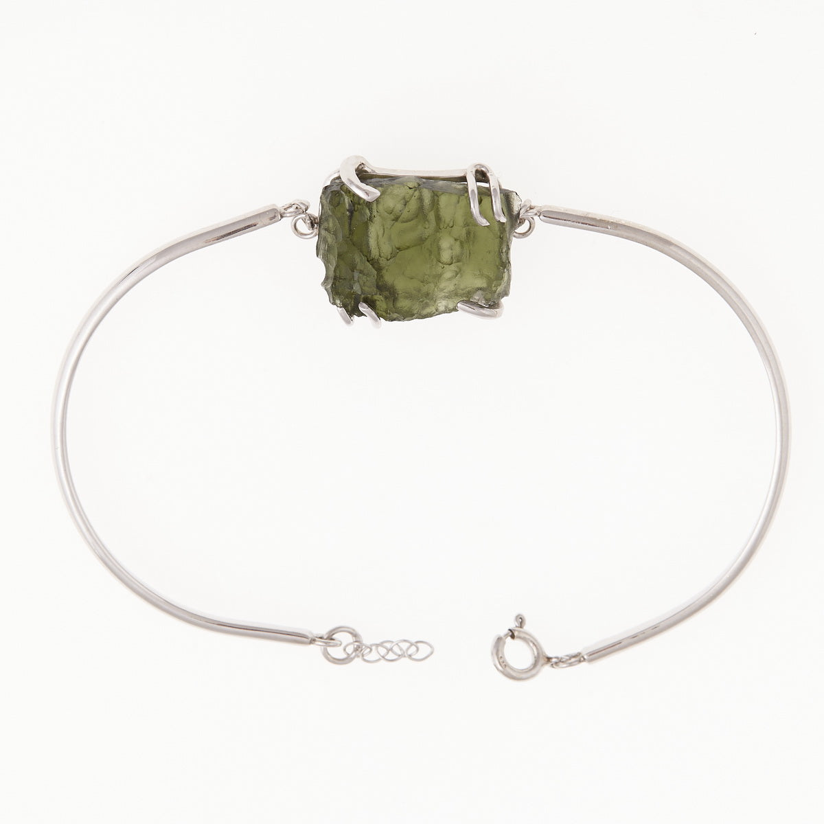 Bracciale in argento con Moldavite 8643