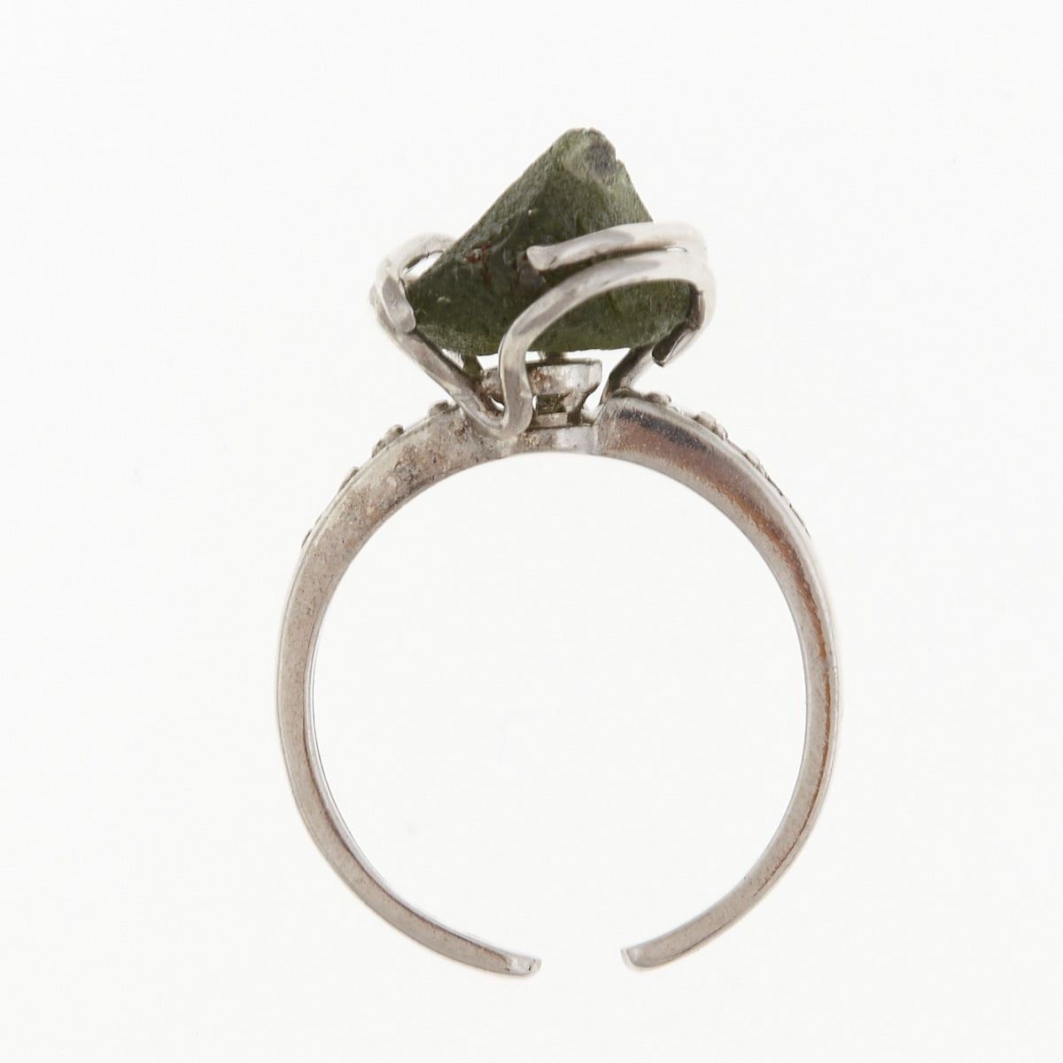 Anello in argento con Moldavite naturale 307