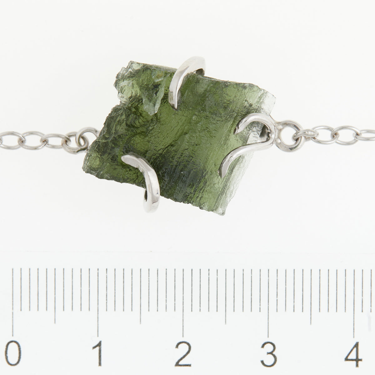 Bracciale in argento con Moldavite 316