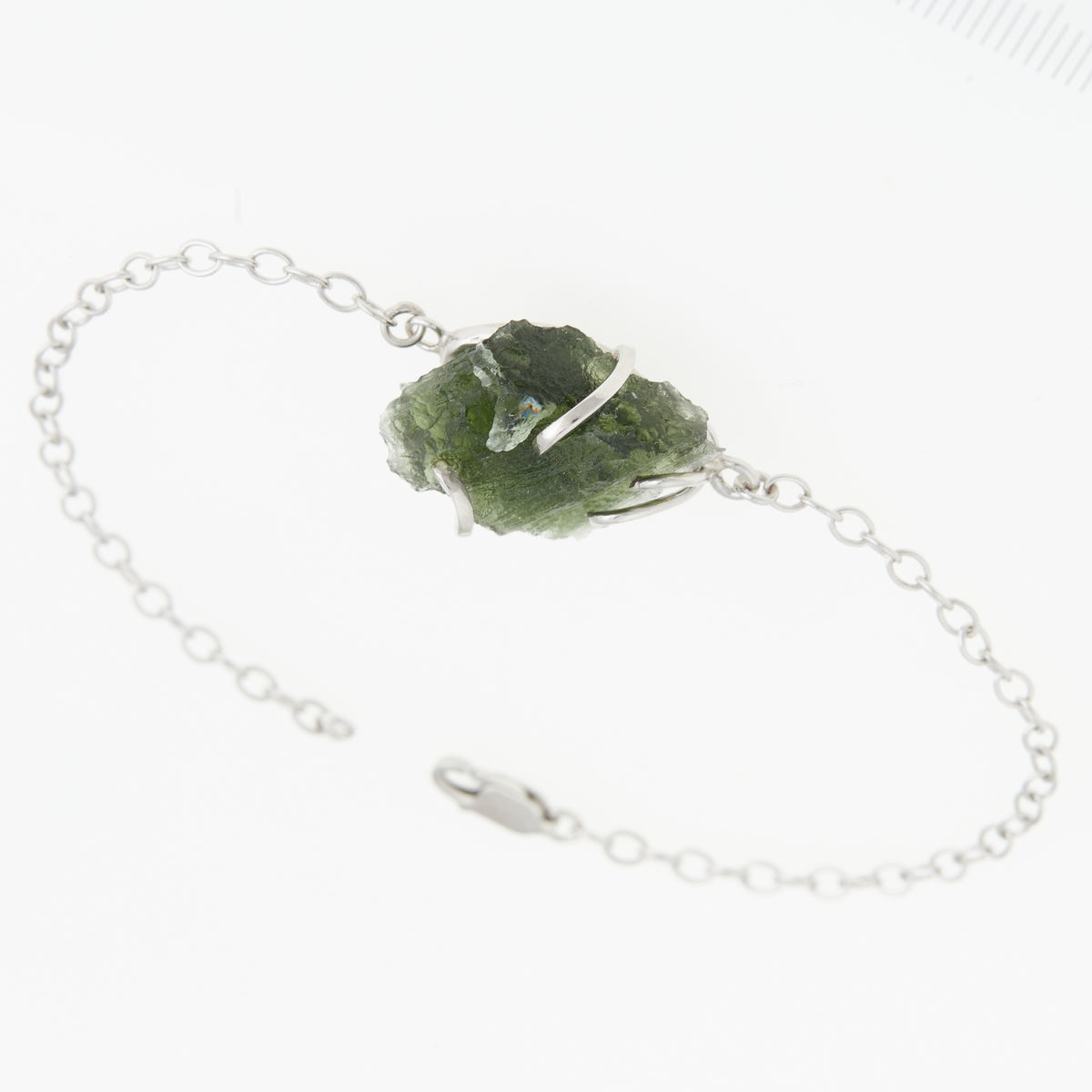 Bracciale in argento con Moldavite 316