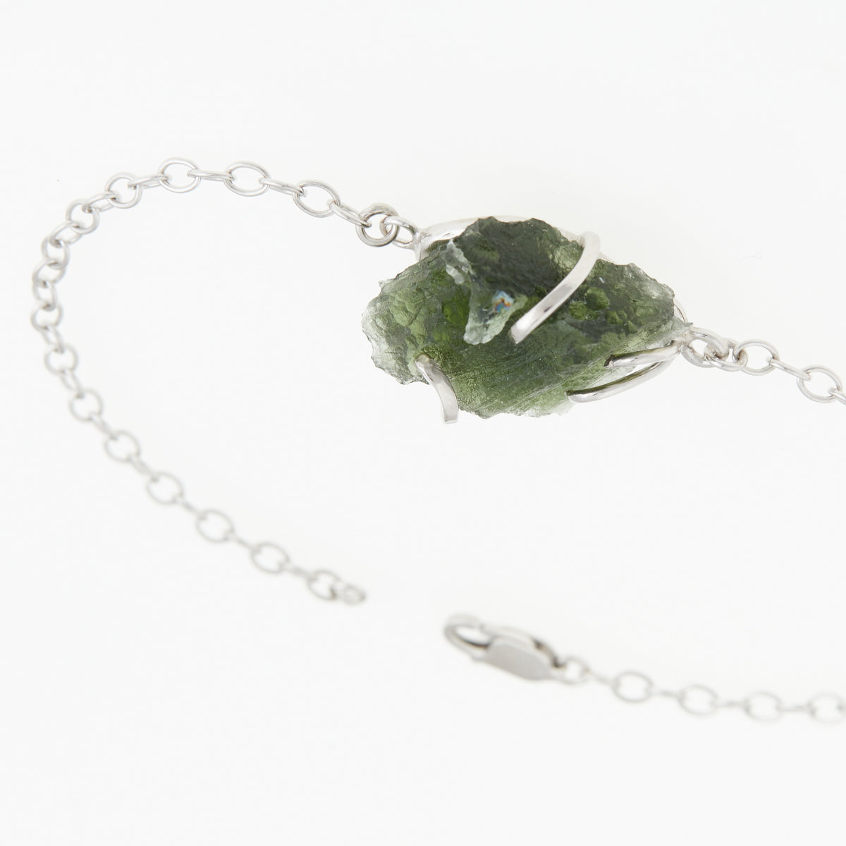 Bracciale in argento con Moldavite 316