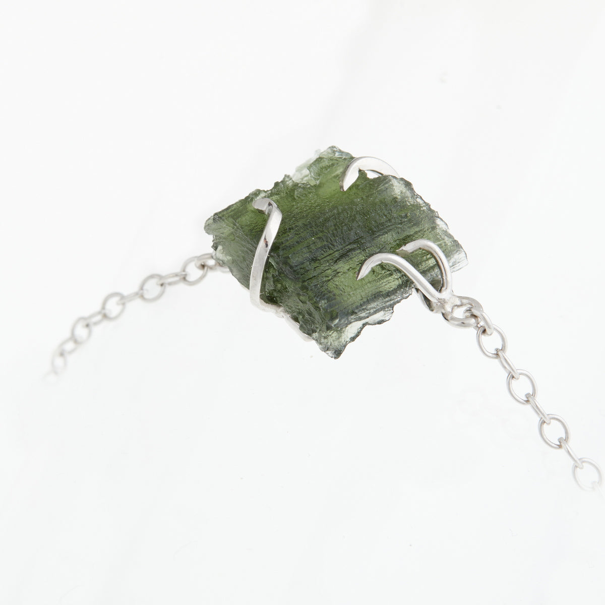 Bracciale in argento con Moldavite 316
