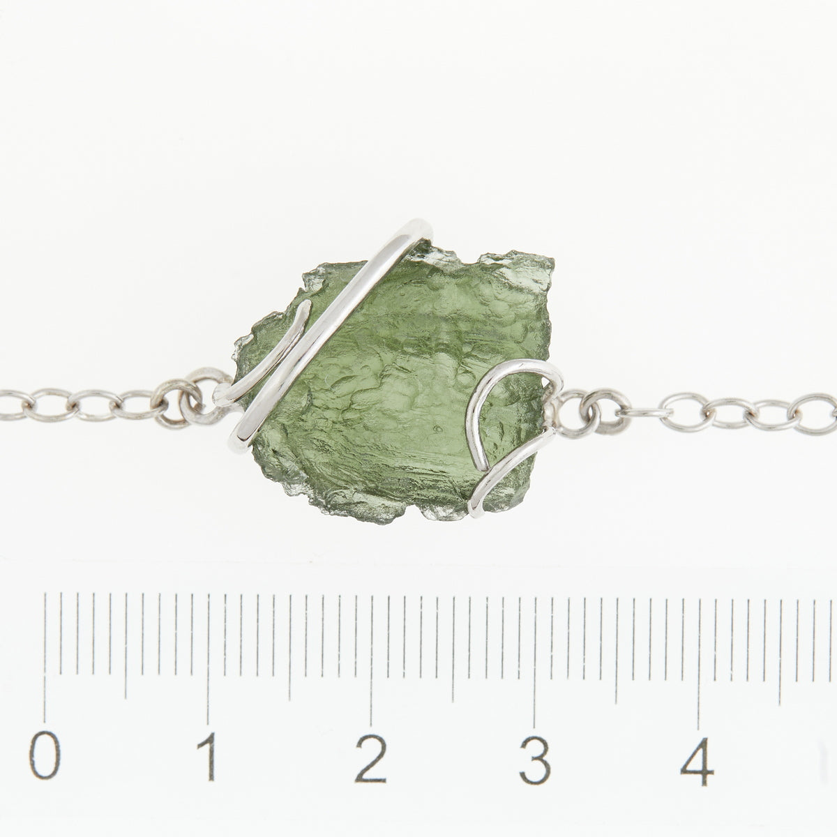 Bracciale in argento con Moldavite 332