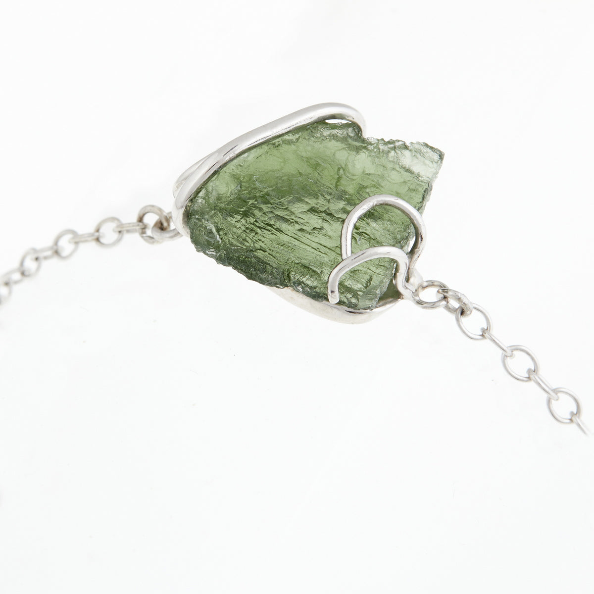 Bracciale in argento con Moldavite 332