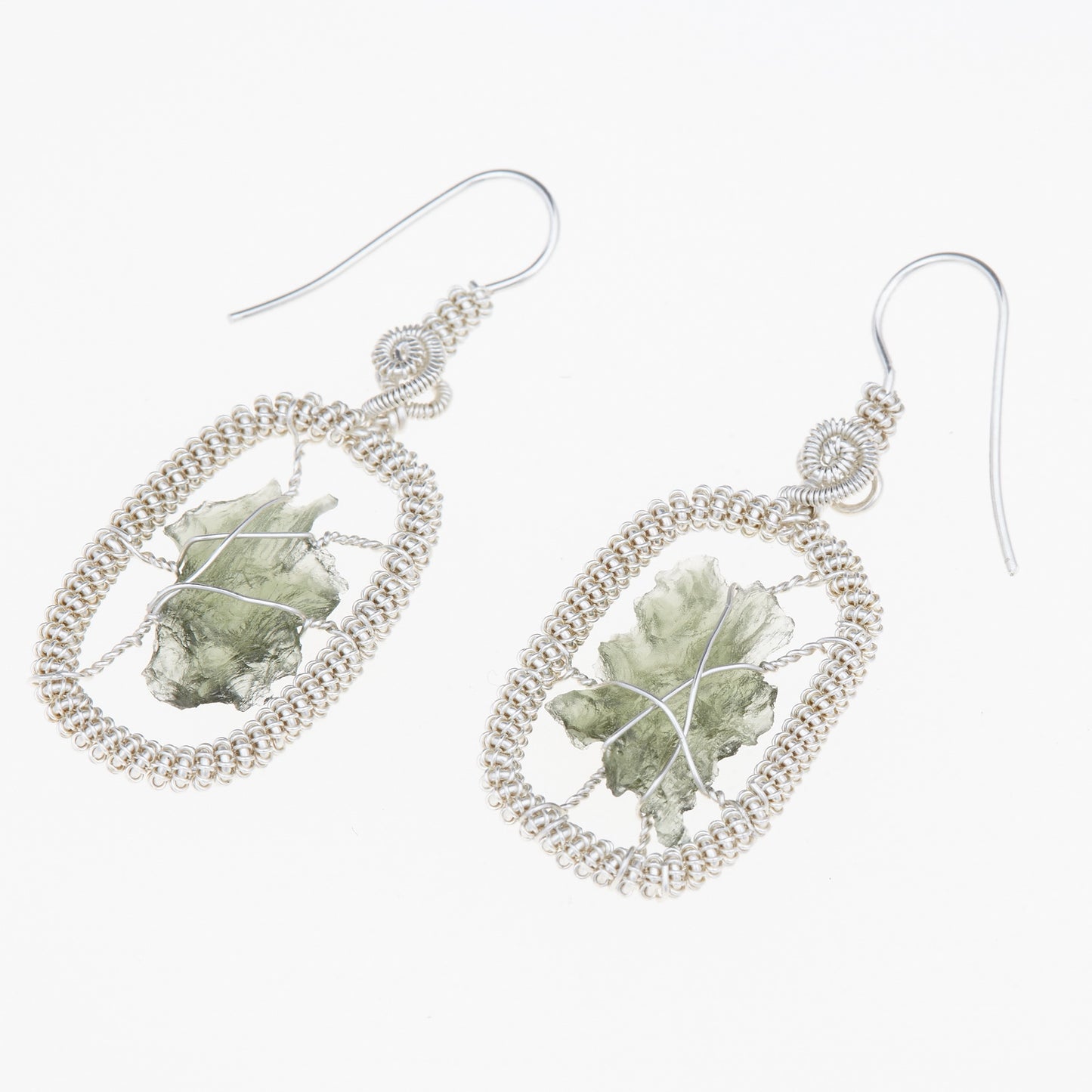 Parure in argento con Moldaviti 5965