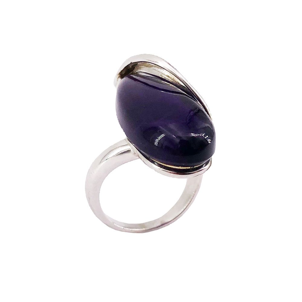 Anello “Colomba” con Ametista – Argento 925