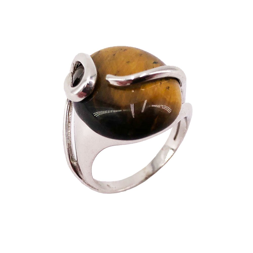 Anello Occhio di Tigre “Océane” – Argento 925