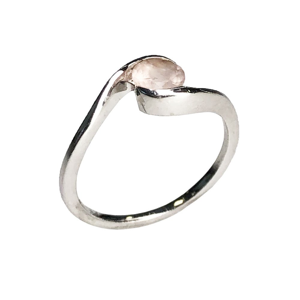Anello Quarzo Rosa “Doriane” – Argento 925