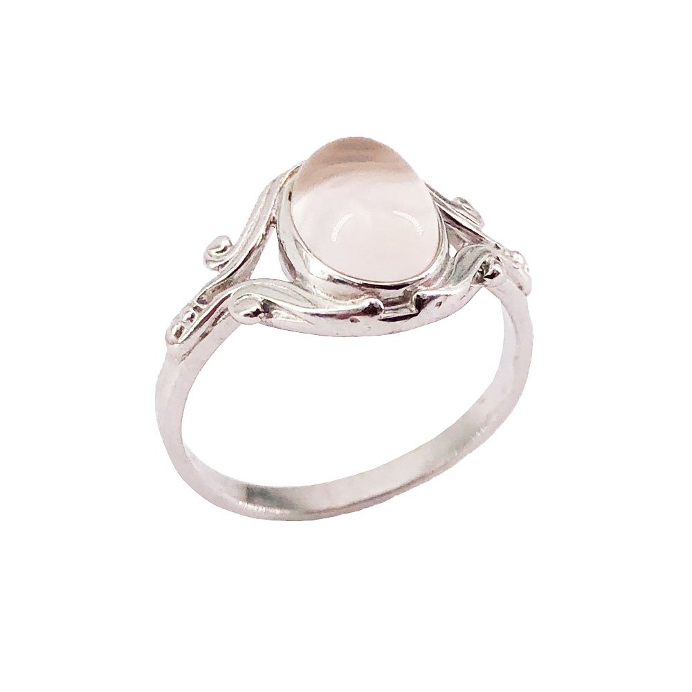 Anello Quarzo Rosa “Honorine” – Argento 925