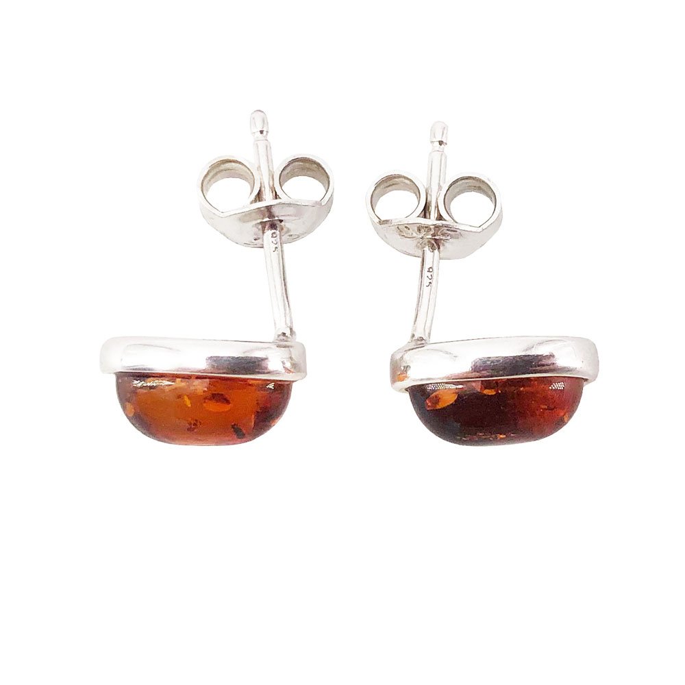 Orecchini “Camille” in Ambra – Argento 925