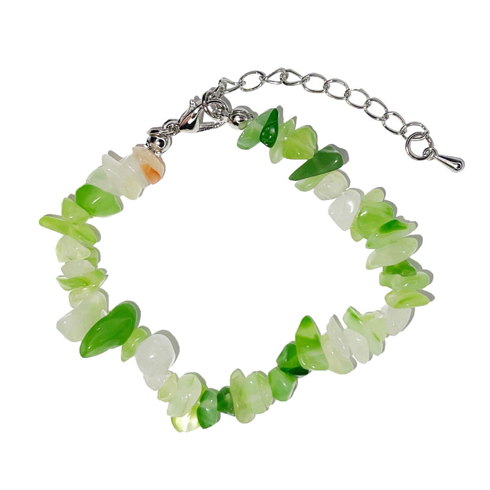 Bracciale in Agata Verde – Barocco con chiusura – da 19 a 23 cm