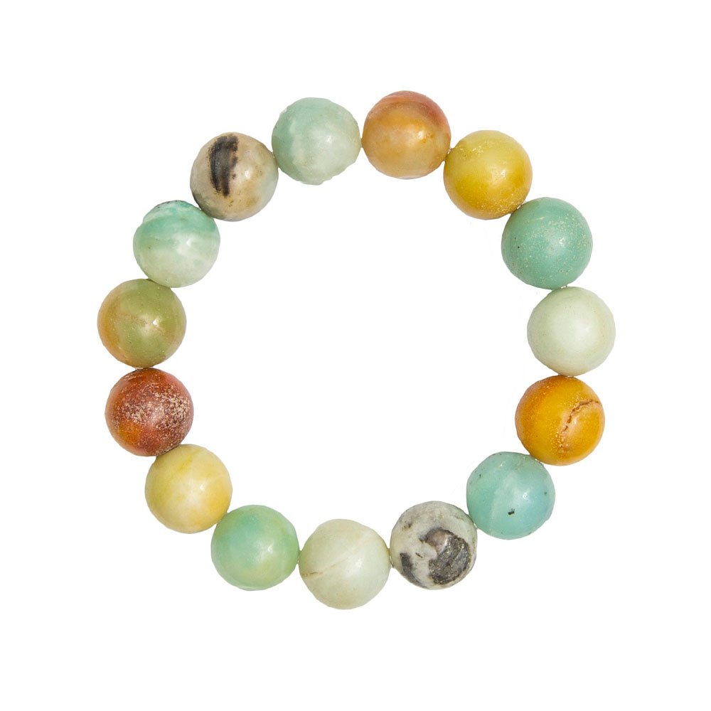 Bracciale in Amazzonite Multicolore – Pietre sferiche