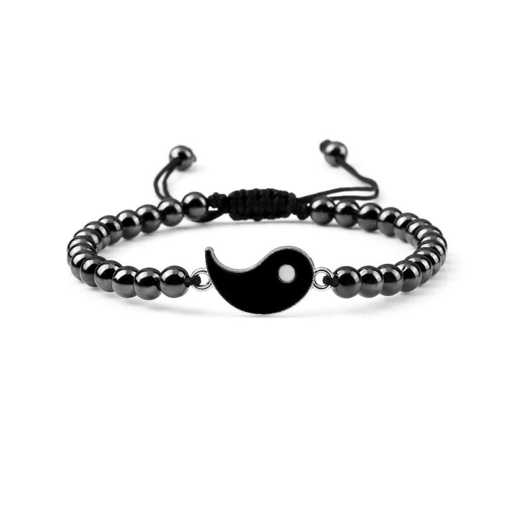 Bracciale in ematite – Yang – Cordoncino regolabile