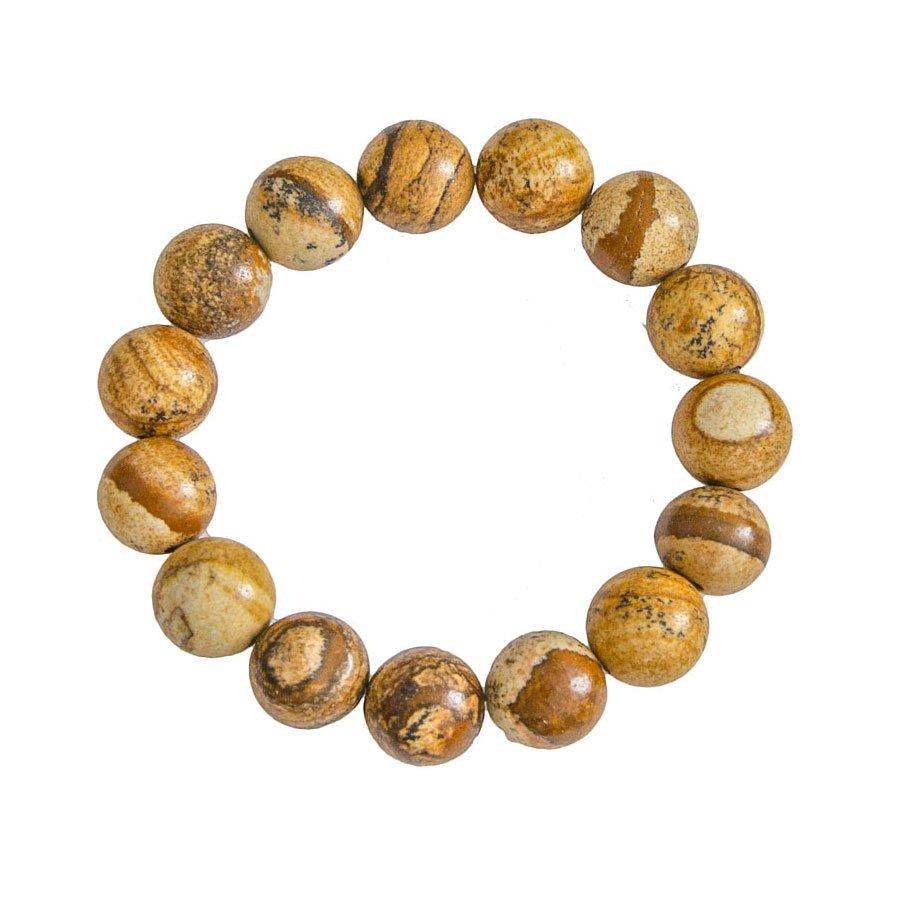 Bracciale in Diaspro Paesaggistico – Pietre con perline