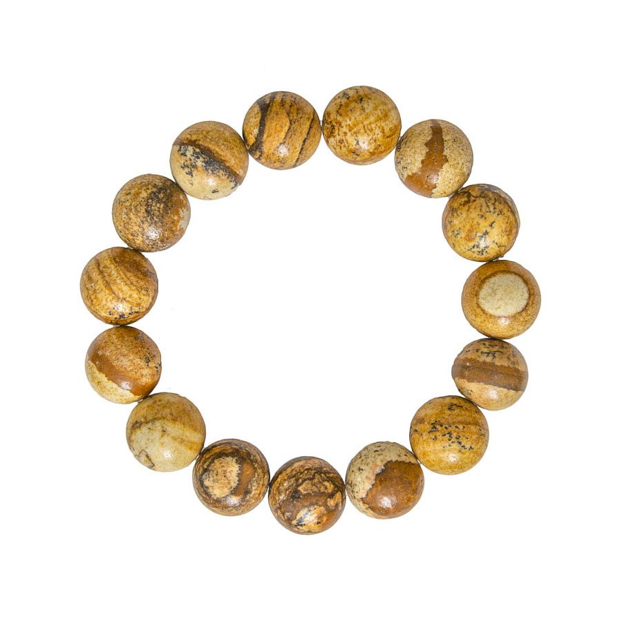 Bracciale in Diaspro Paesaggistico – Pietre con perline