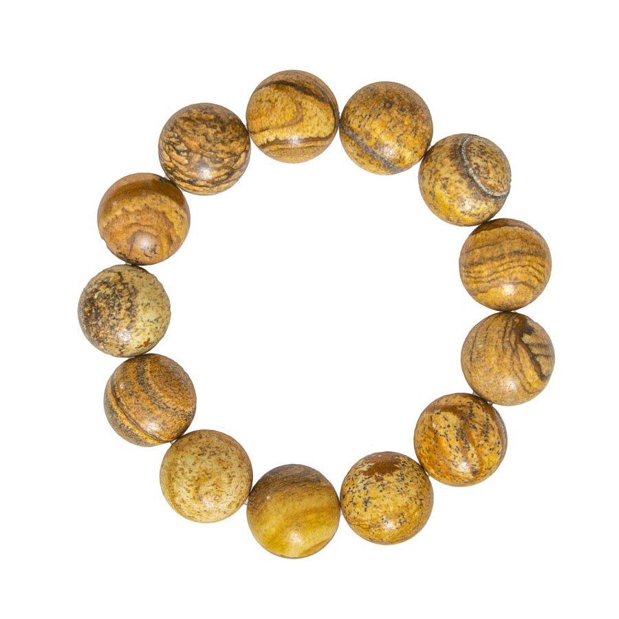 Bracciale in Diaspro Paesaggistico – Pietre con perline