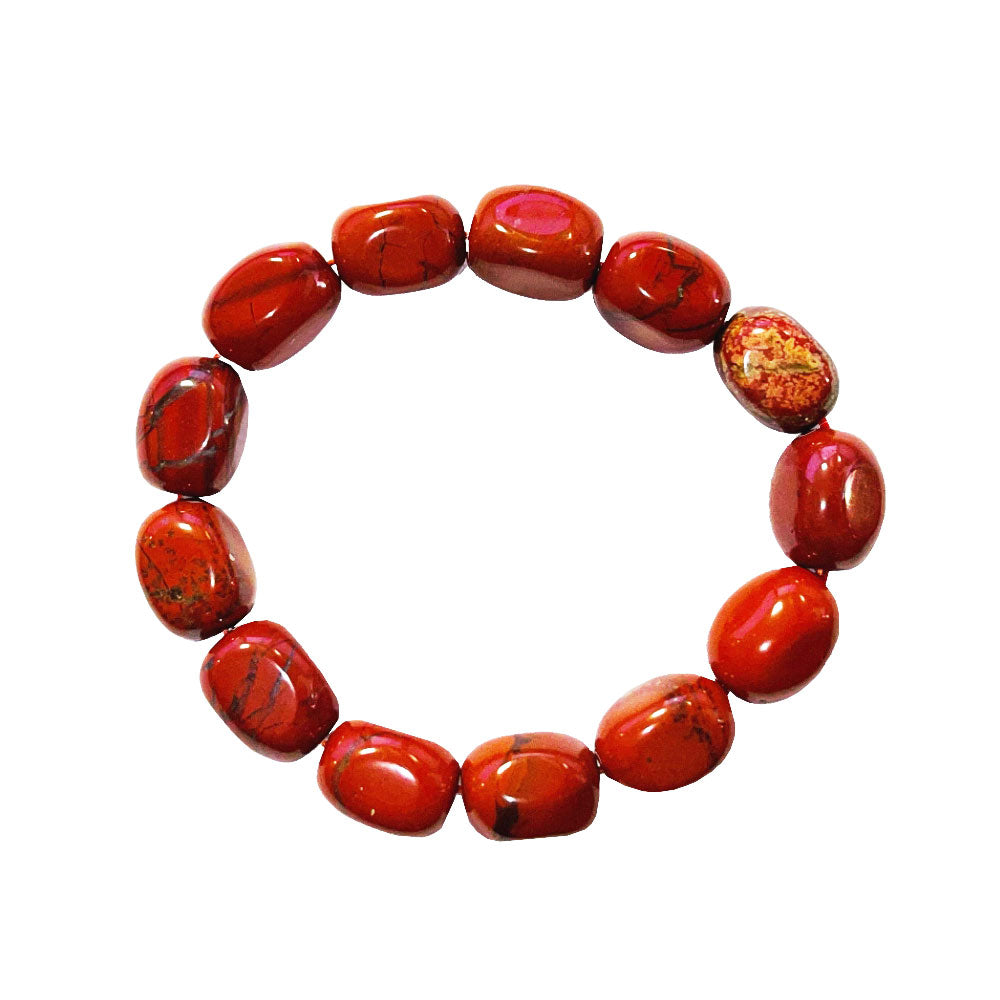 Bracciale in Diaspro Rosso – Pietre pepite
