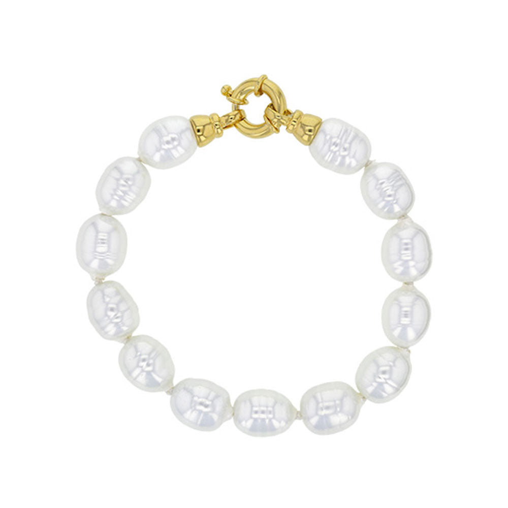 Bracciale con Perle Bianche di Maiorca – Barocco