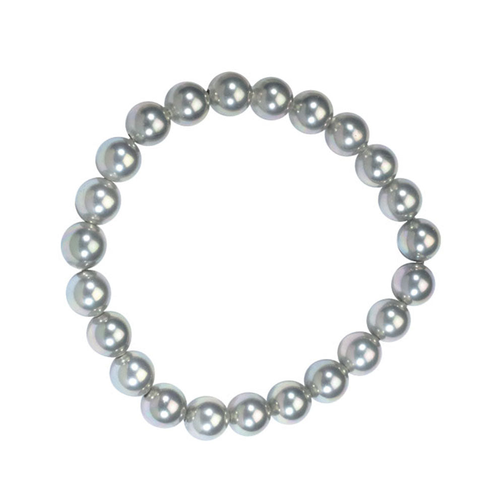 Bracciale con Perle Bianche di Maiorca – perline sferiche da 8 mm