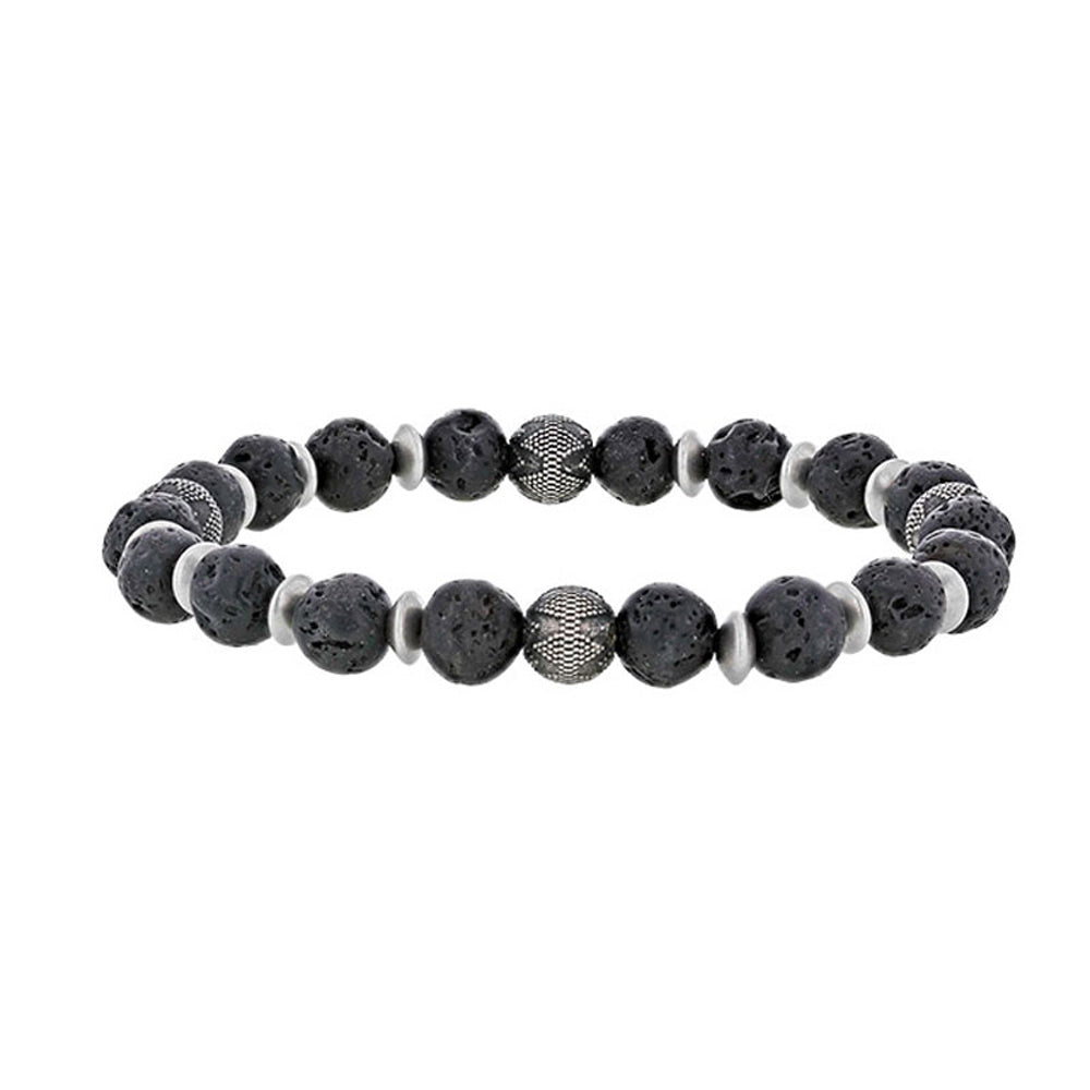 Bracciale in Pietra Lavica “Per Lui” – Ref. F01-592