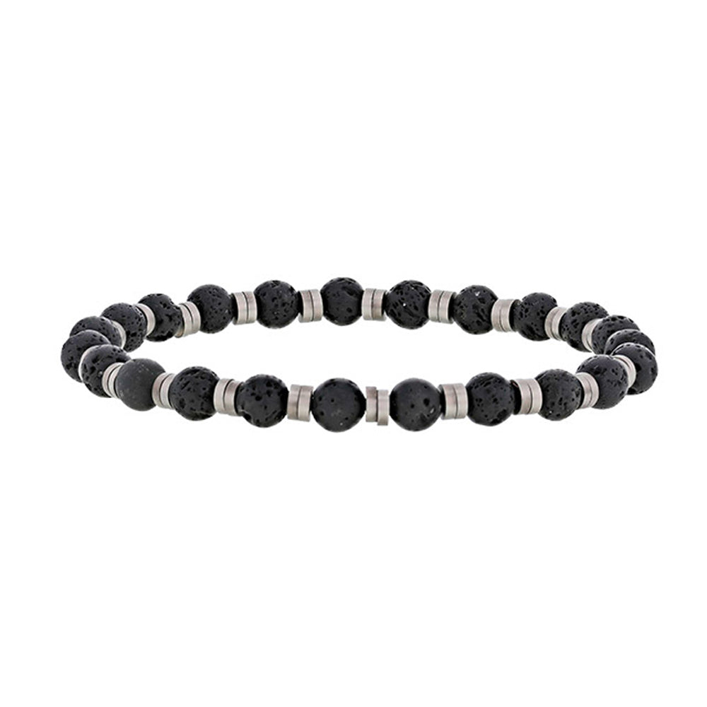 Bracciale in Pietra Lavica “Per Lui” – Ref. F01-627