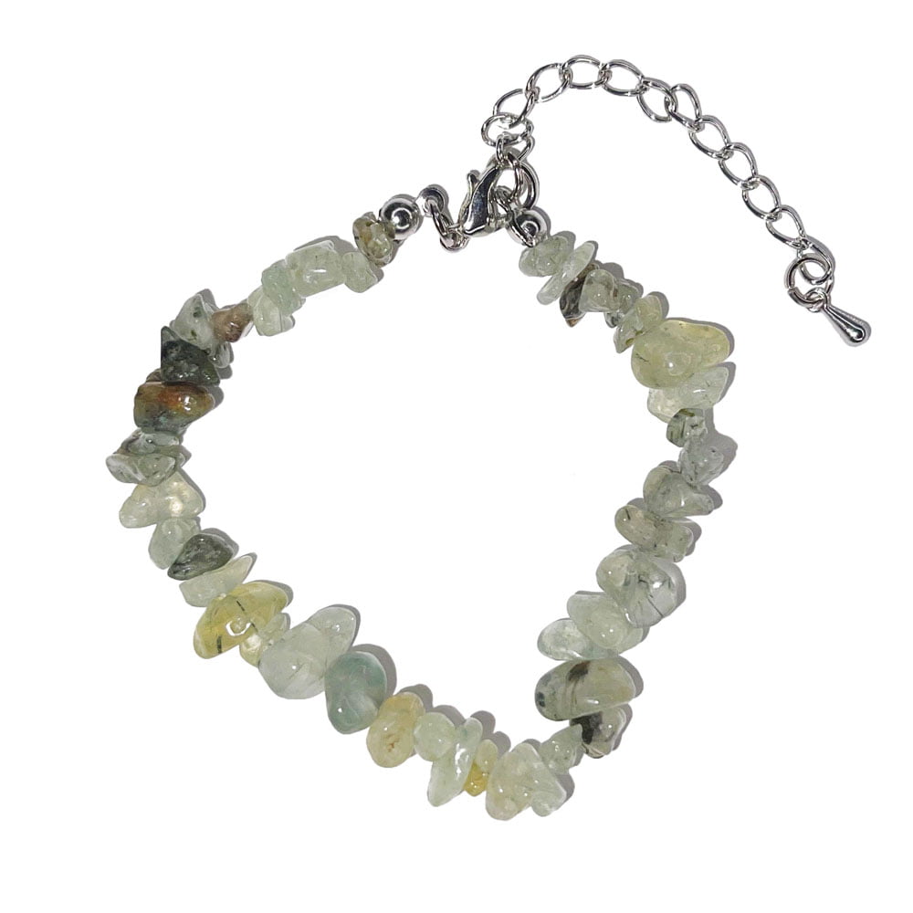 Bracciale in Prehnite – Barocco con chiusura – da 19 a 23 cm