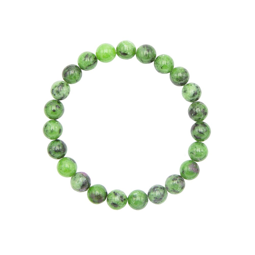 Bracciale con Rubini su zoisite - perline