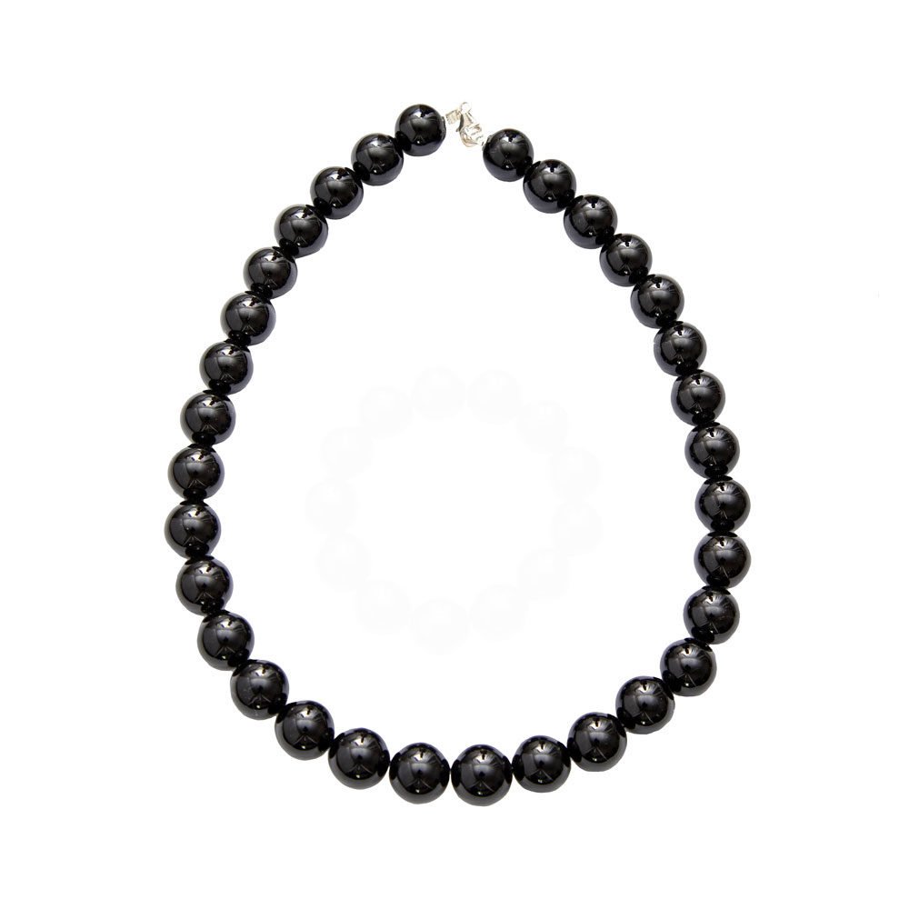 Collana in Agata Nera – Pietre sferiche