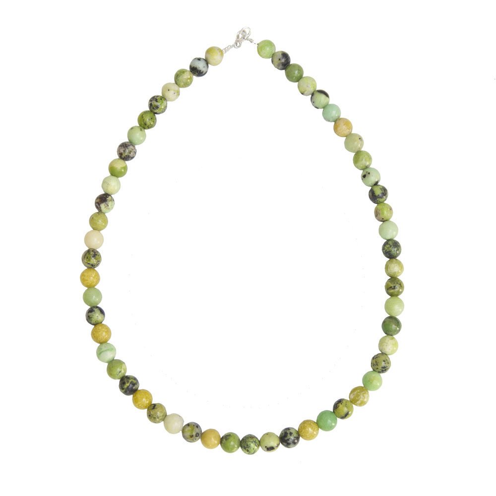 Collana con Crisoprasio Limone – Pietre Sferiche