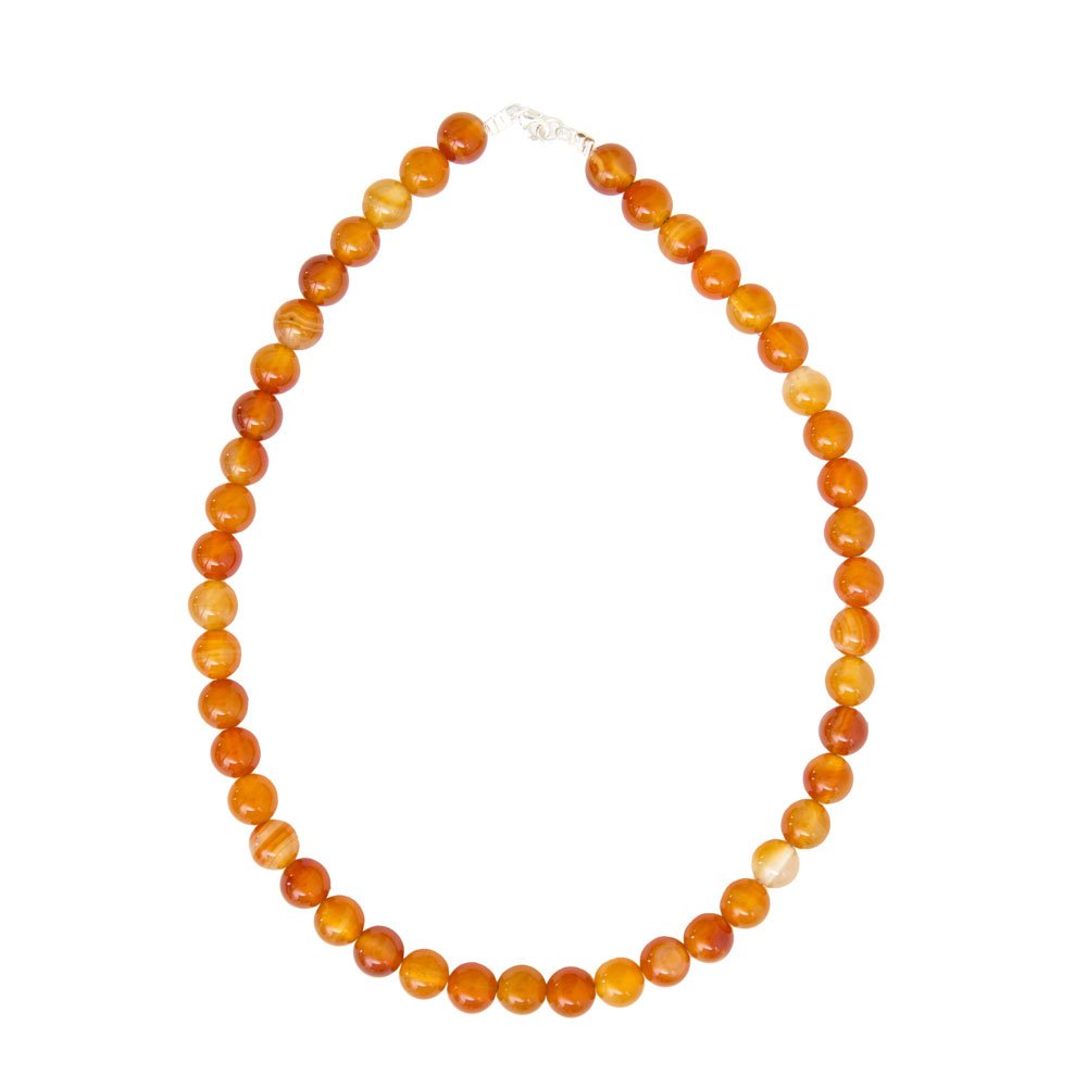 Collana con Corniola – Pietre Sferiche