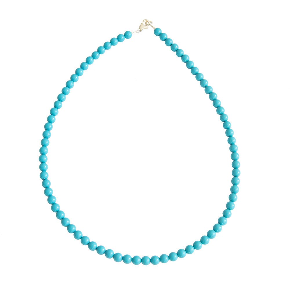 Collana di Howlite blu – Pietre sferiche