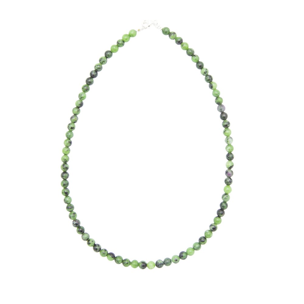 Collana con Rubini su Zoisite - Pietre Sferiche