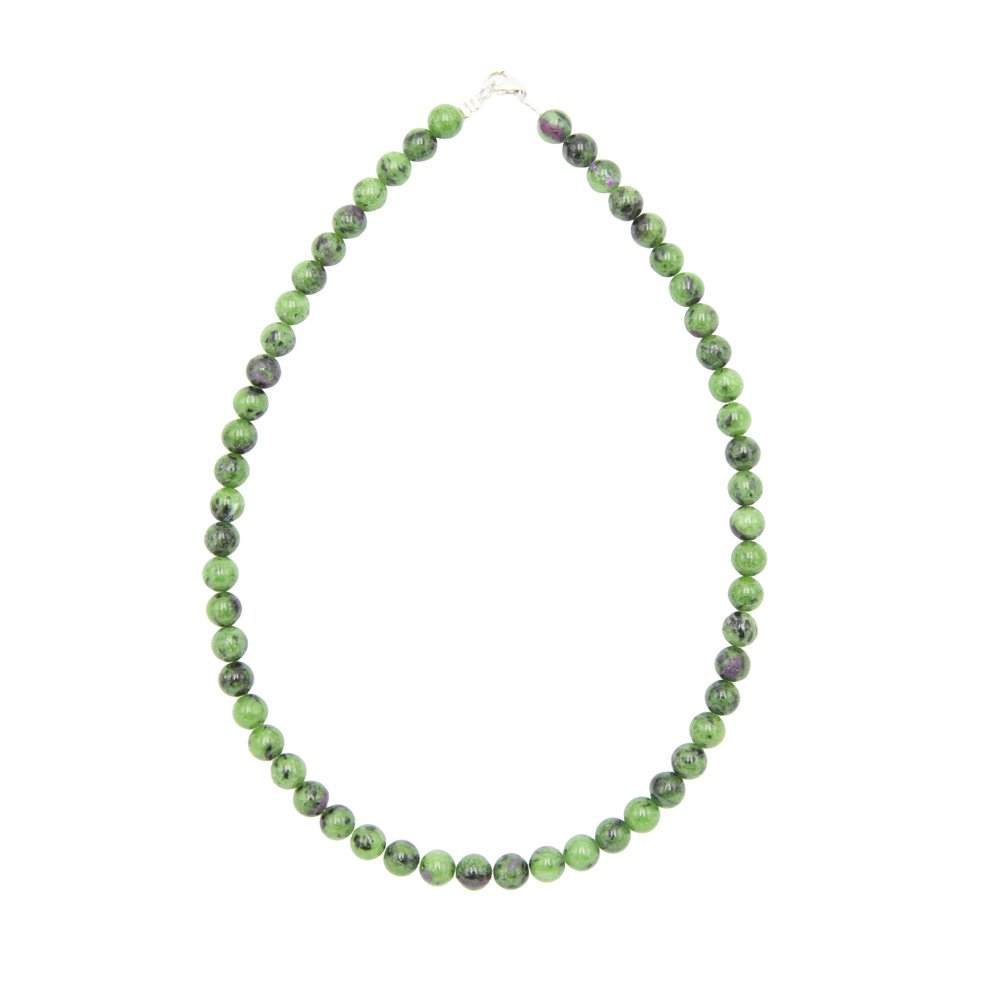 Collana con Rubini su Zoisite - Pietre Sferiche