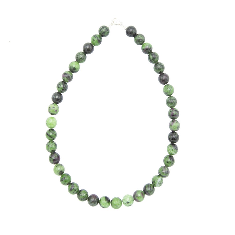 Collana con Rubini su Zoisite - Pietre Sferiche
