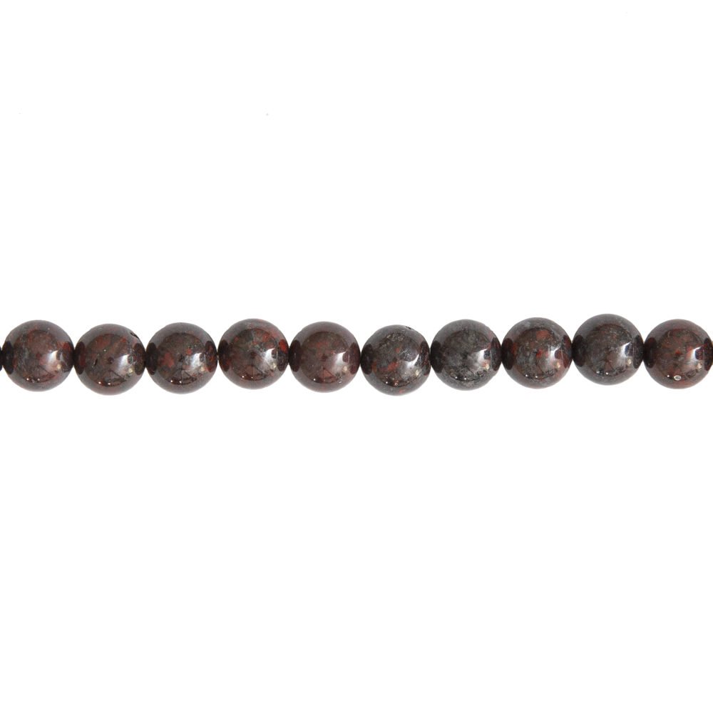 Filo di diaspro brecciato – pietre sferiche da 6 mm
