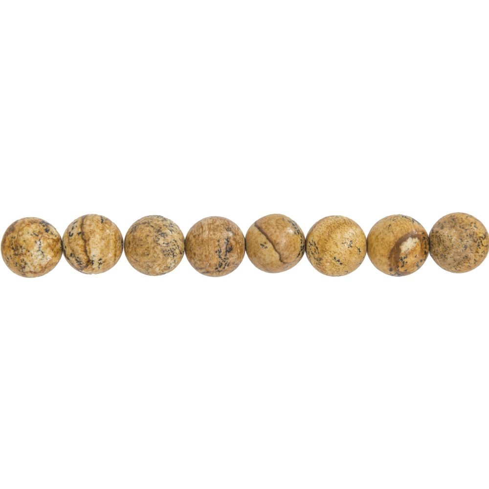 Filo di diaspro paesaggistico – pietre sferiche da 6 mm