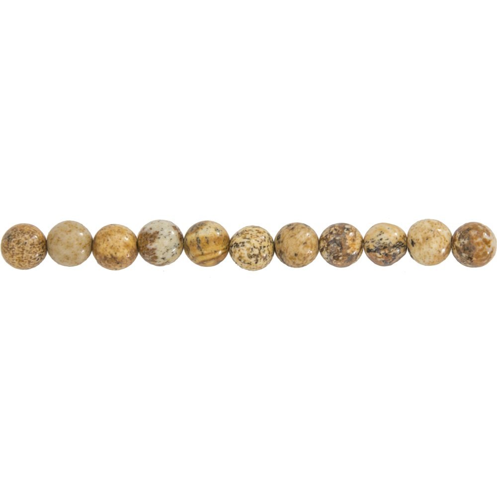 Filo di diaspro paesaggistico – pietre sferiche da 6 mm