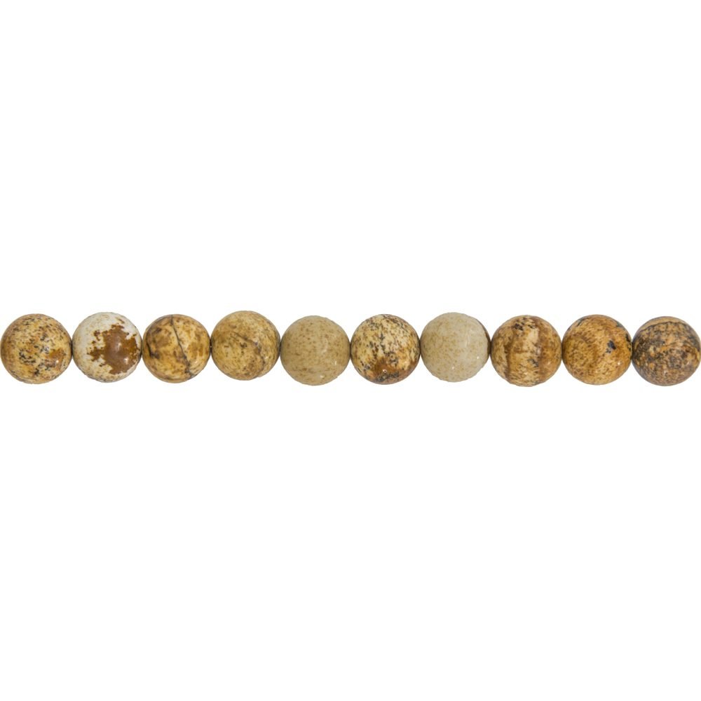 Filo di diaspro paesaggistico – pietre sferiche da 6 mm
