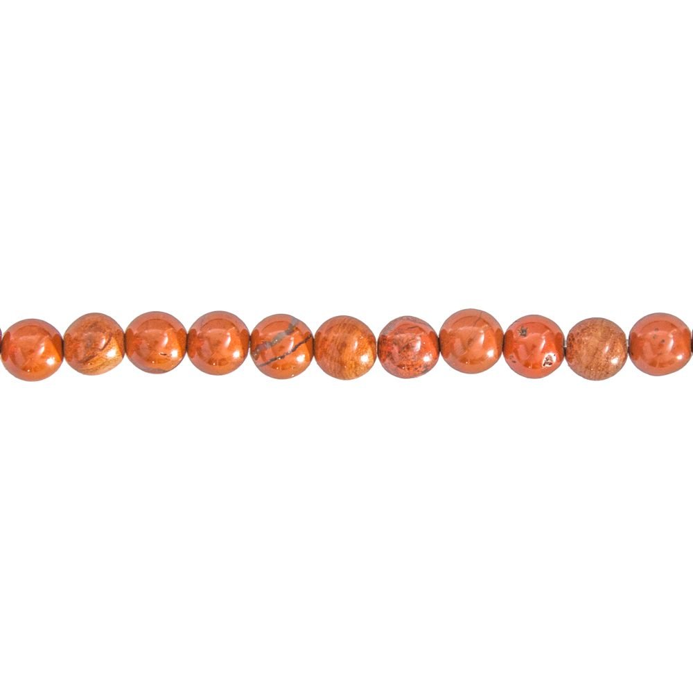 Filo di diaspro rosso – pietre sferiche da 6 mm
