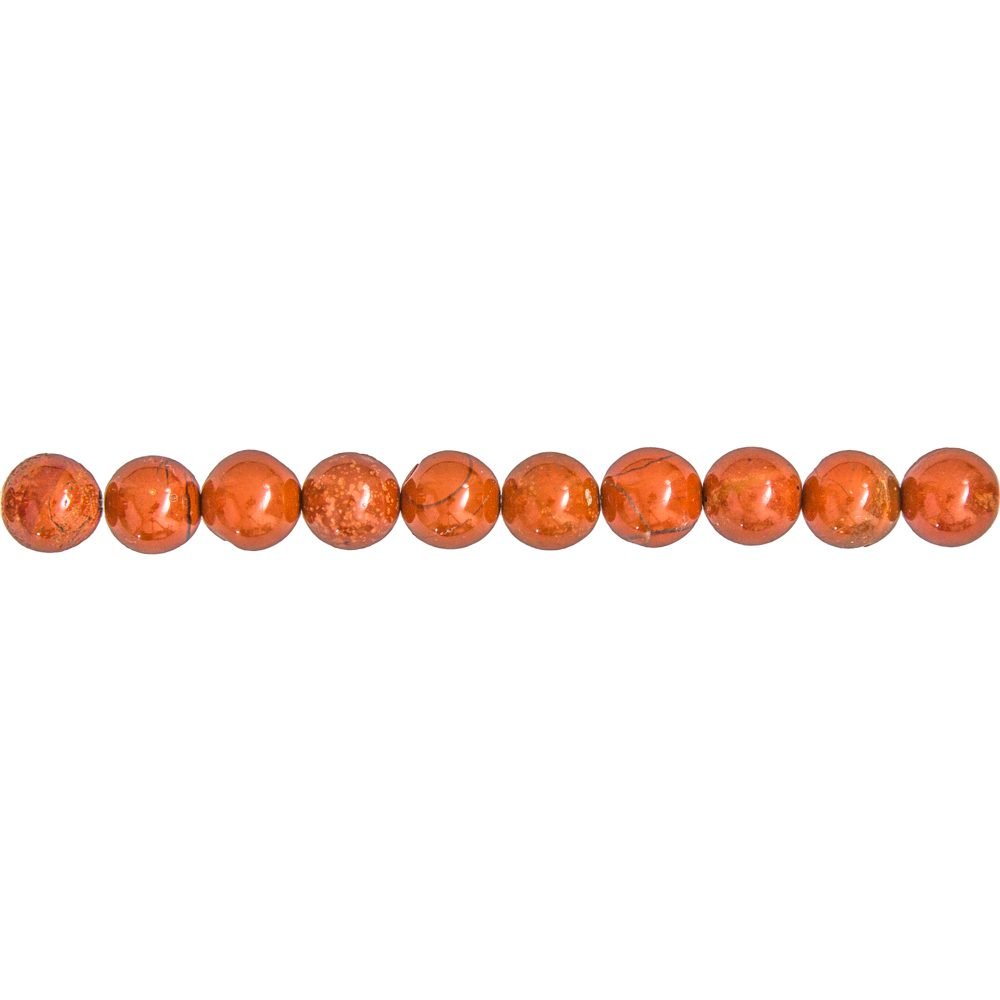 Filo di diaspro rosso – pietre sferiche da 6 mm