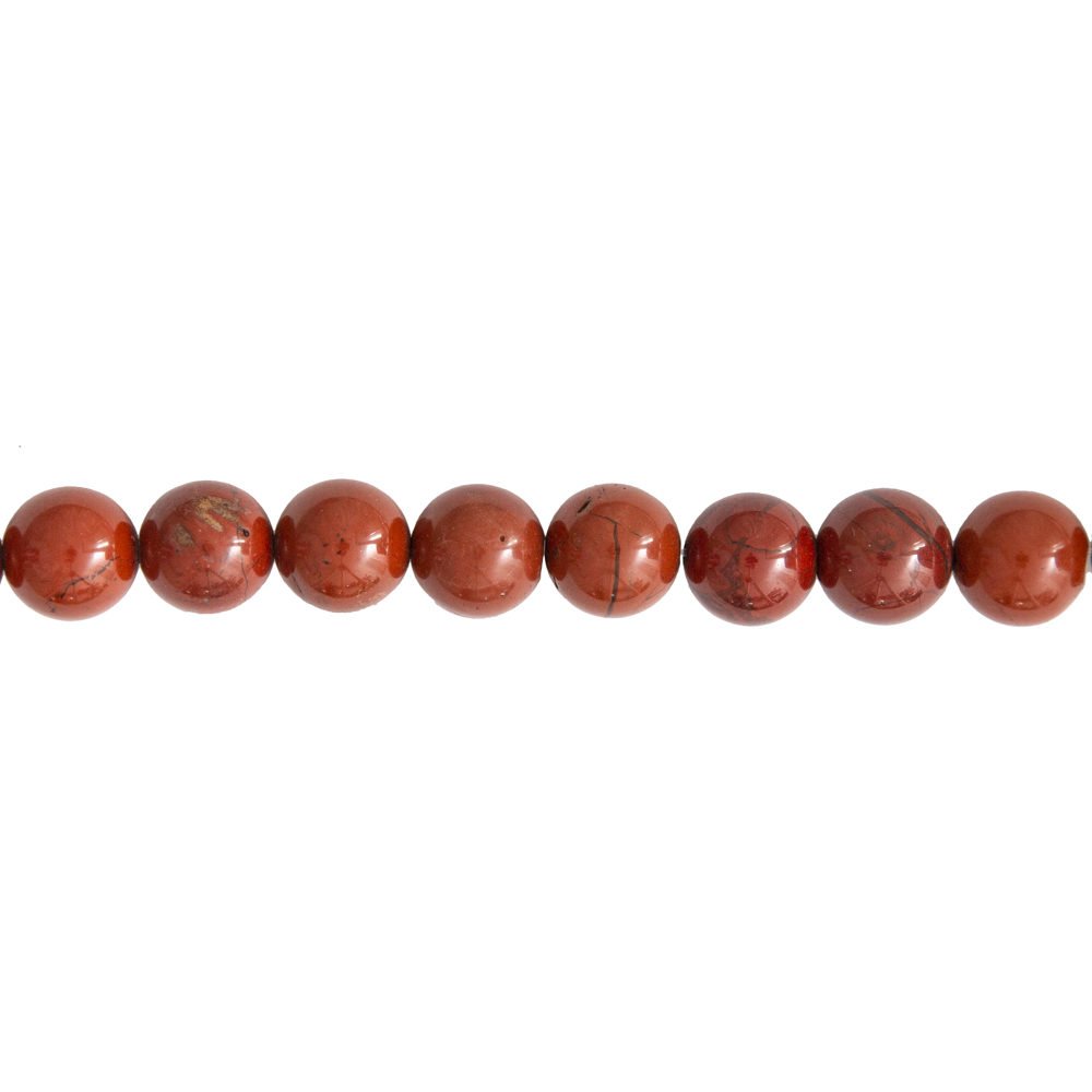 Filo di diaspro rosso – pietre sferiche da 6 mm