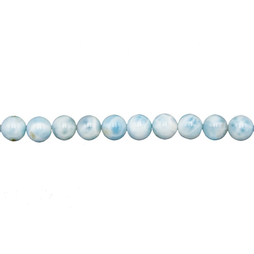 Filo Larimar – Pietre sferiche da 6 mm