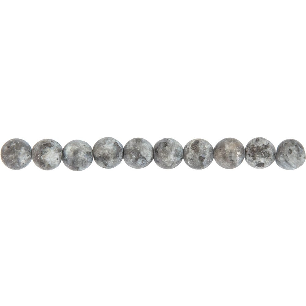 Filo Larvikite – Pietre sferiche da 6 mm