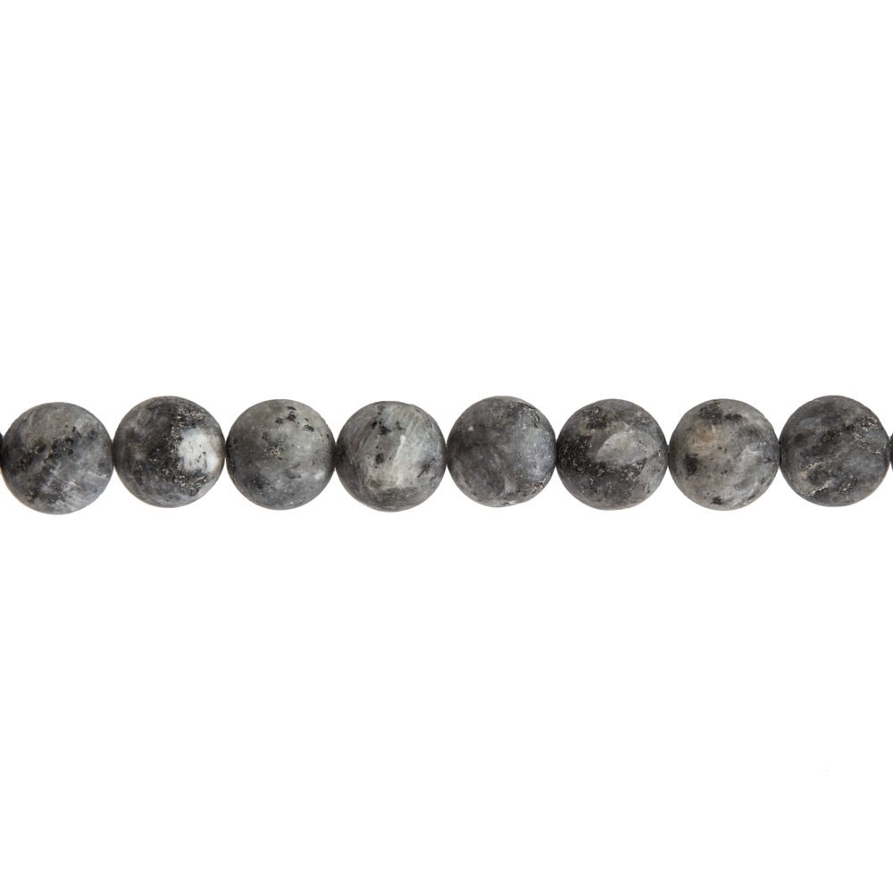 Filo Larvikite – Pietre sferiche da 6 mm