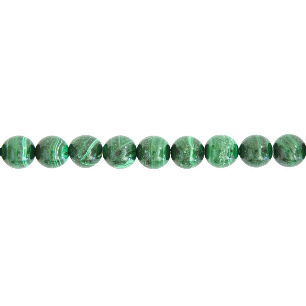 Filo di malachite – pietre sferiche da 6 mm